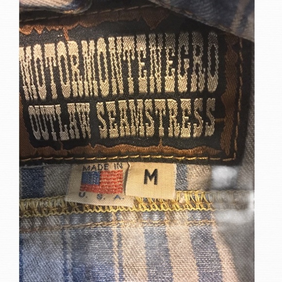 KIM MOTORMONTENEGRO OUTLAW SEAMSTRESS RARE VINTAGE DENIM JACKET - Picture 6 of 9